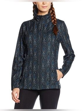 Merrell‎ Lauley Full Zip Athletic Jacket Black Argyle Size XS